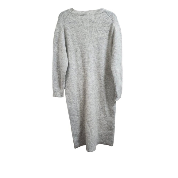 Zara Grey Maxi Sweater Dress Size L - Picture 4 of 9